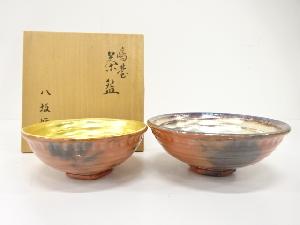 八坂焼　赤楽　嶋台茶碗